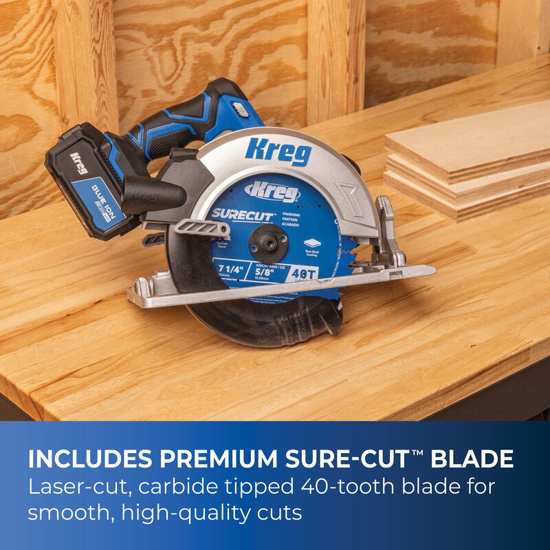Kreg 20V Ionic Drive&trade; 7 1/4" Circular Saw Kit, , hi-res