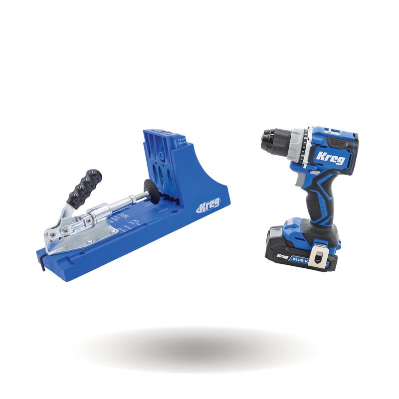 Kreg&reg; Pocket-Hole Jig K4 + 20V Ionic Drive&trade; 1/2" Compact Drill Project Kit, , hi-res