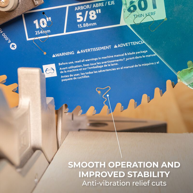 Kreg 10" SureCut&trade; Fine Finishing 60-Tooth Saw Blade, , hi-res