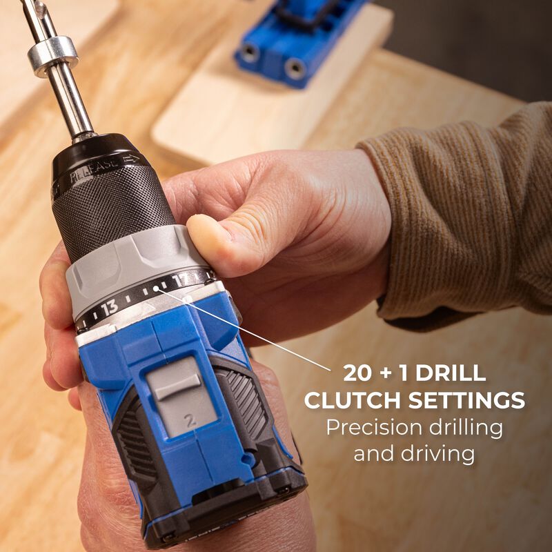 Kreg® Pocket-Hole Jig 520PRO + 20V Ionic Drive™ 1/2" Compact Drill Project Kit, , hi-res
