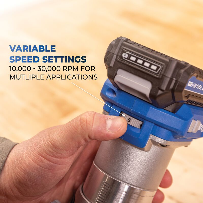 Kreg 20V Ionic Drive™ 1/4" Trim Router Kit, , hi-res