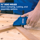 Hardwood Bench Top 24" x 32" with Dog Holes, , hi-res