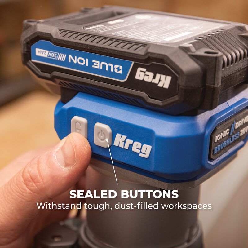 Kreg 20V Ionic Drive™ 1/4" Trim Router Kit, , hi-res