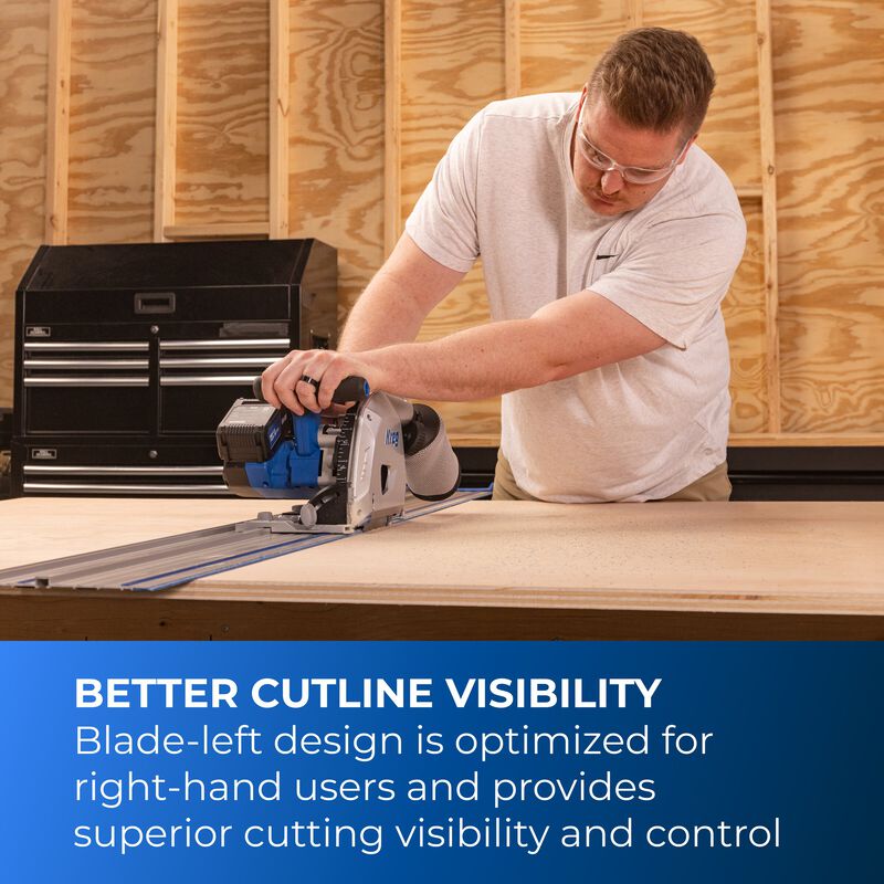 Kreg 20V Ionic Drive&trade; 6-1/2" Plunge-Cut Track Saw (Tool Only), , hi-res