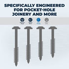 Zinc Pocket-Hole Screws, , hi-res