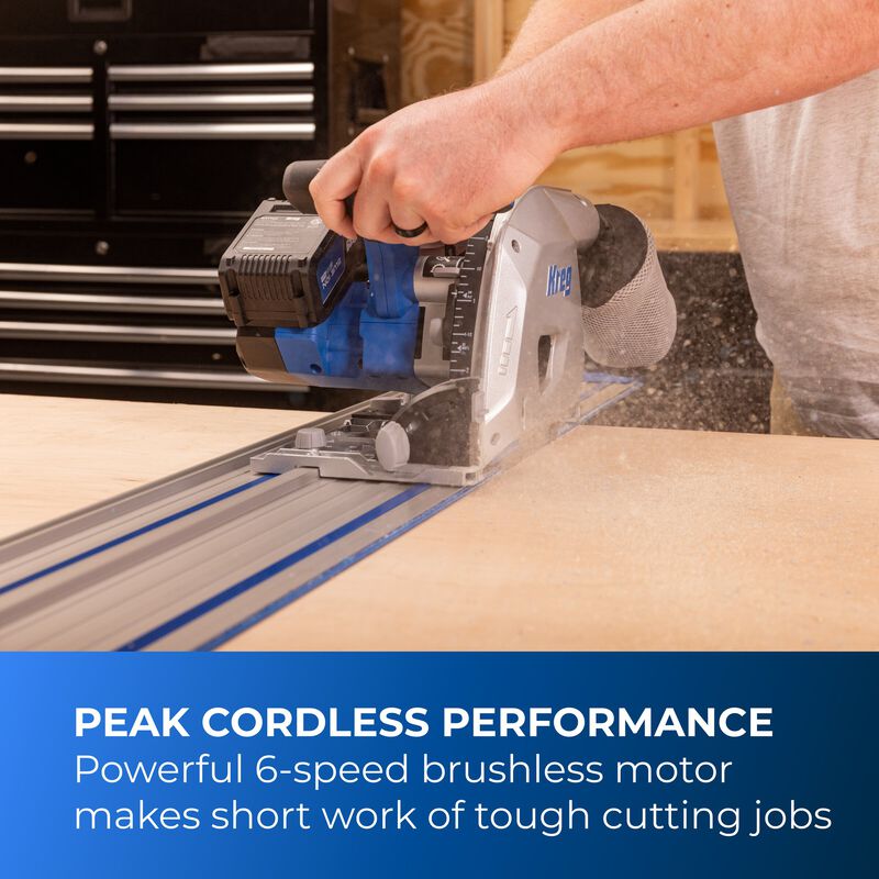 Kreg 20V Ionic Drive&trade; 6 1/2" Plunge-Cut Track Saw Kit, , hi-res