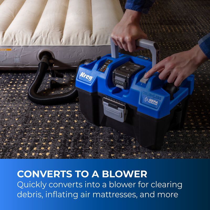 Kreg 20V Ionic Drive&trade; Wet/Dry Vac with HEPA Kit, , hi-res
