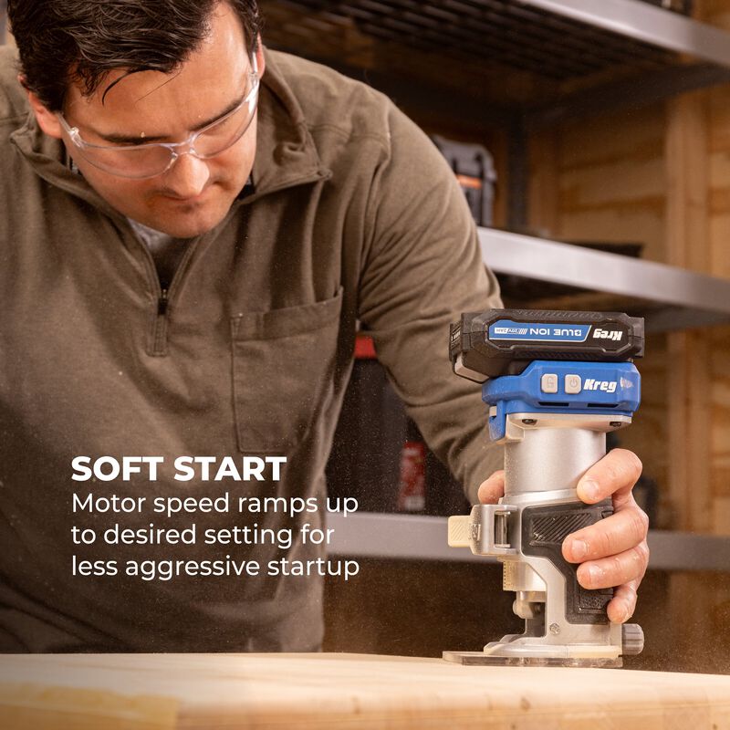 Kreg 20V Ionic Drive™ 1/4" Trim Router (Tool Only), , hi-res