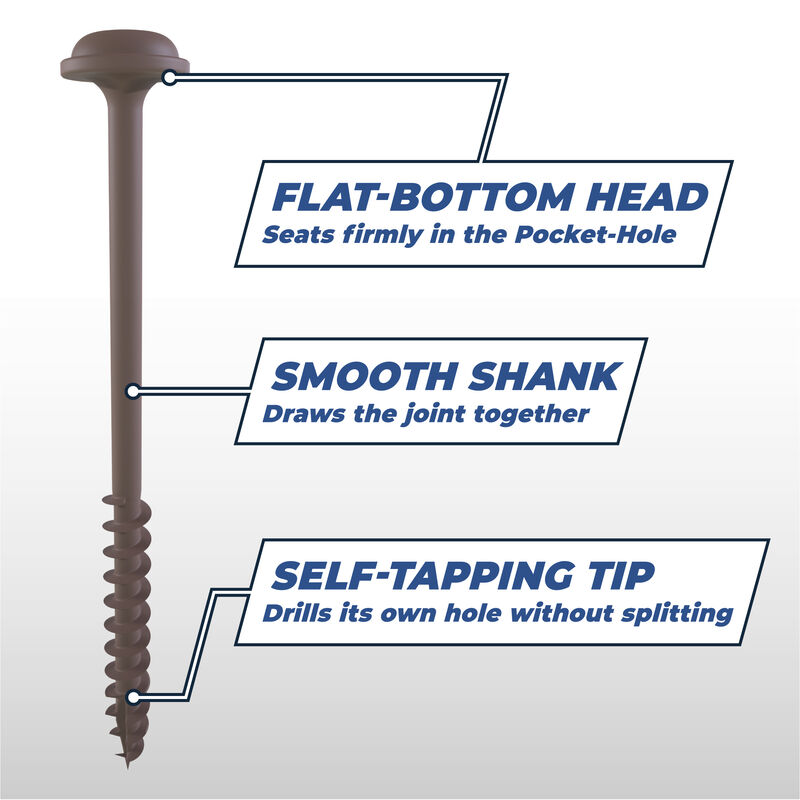 2 1/2” XL Pocket-Hole Screws - 30 ct., , hi-res