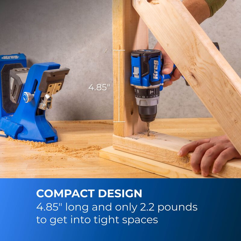 Kreg 20V Ionic Drive&trade; 1/2" Compact Hammer Drill (Tool Only), , hi-res