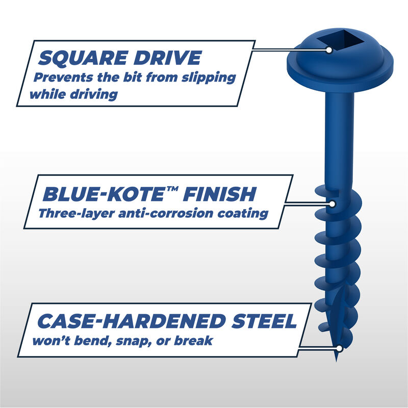 Blue-Kote™ Pocket-Hole Screws, , hi-res