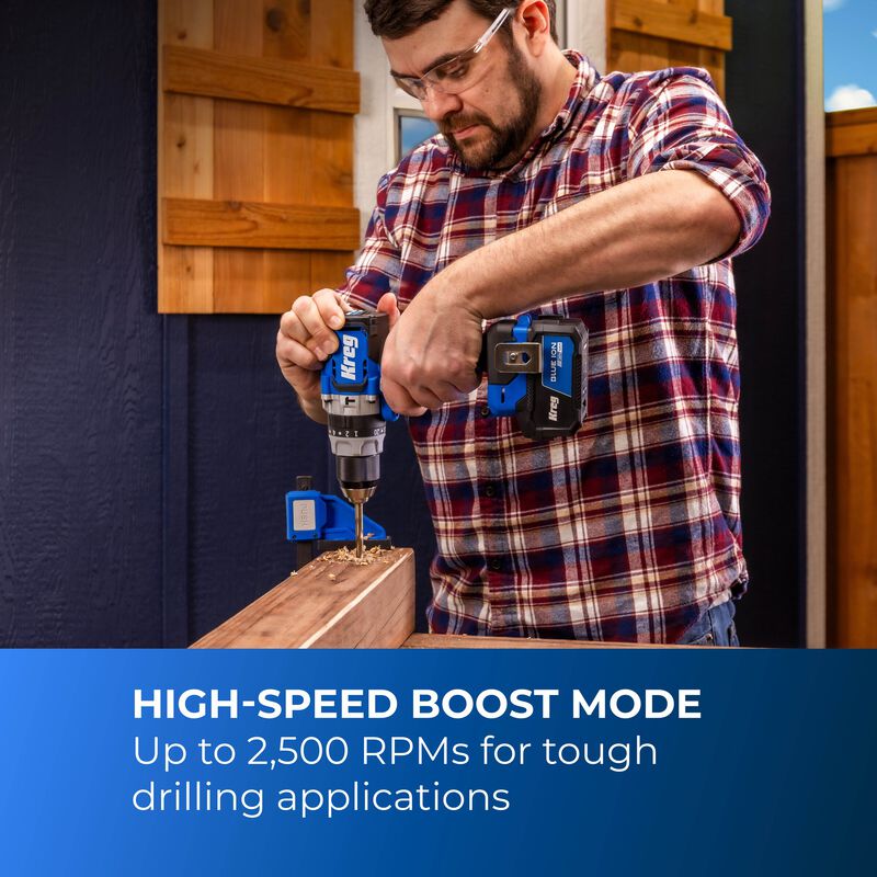 Kreg 20V Ionic Drive&trade; 1/2" High Speed Hammer Drill Kit, , hi-res