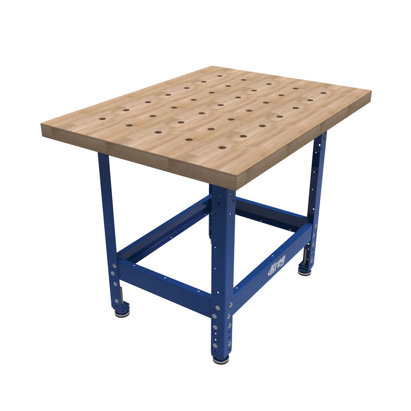 Universal Bench with Hardwood Top 24 x 32 with Dog Holes  hires