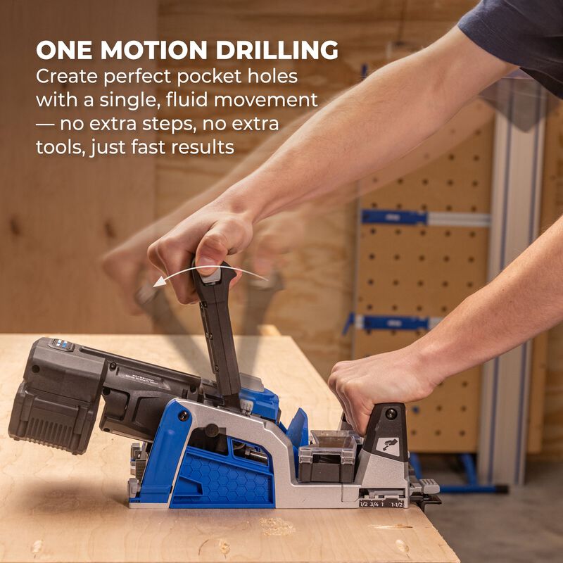 Kreg Rebel&trade; 20V Ionic Drive&trade; Pocket-Hole Joiner Kit, , hi-res