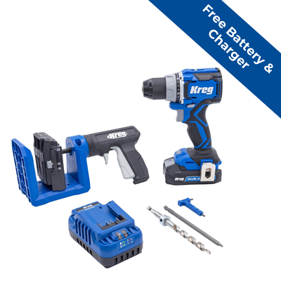 Kreg&reg; Pocket-Hole Jig 520PRO + 20V Ionic Drive&trade; 1/2" Compact Drill Project Kit