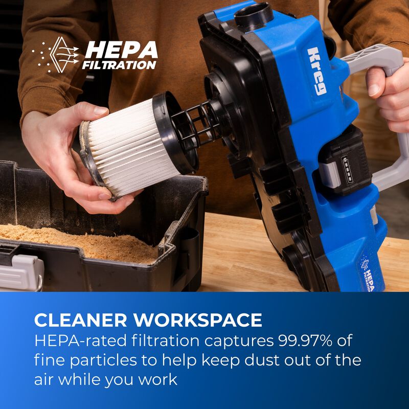 Kreg 20V Ionic Drive&trade; Wet/Dry Vac with HEPA Kit, , hi-res