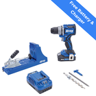Kreg® Pocket-Hole Jig K4 + 20V Ionic Drive™ 1/2" Compact Drill Project Kit