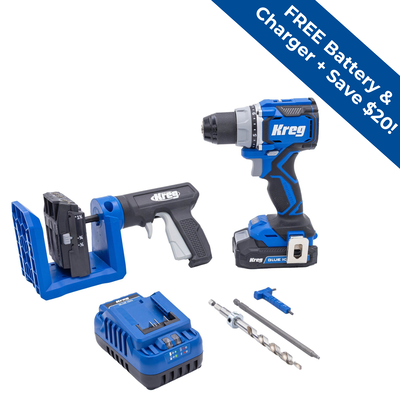 Kreg&reg; Pocket-Hole Jig 520PRO + 20V Ionic Drive&trade; 1/2" Compact Drill Project Kit
