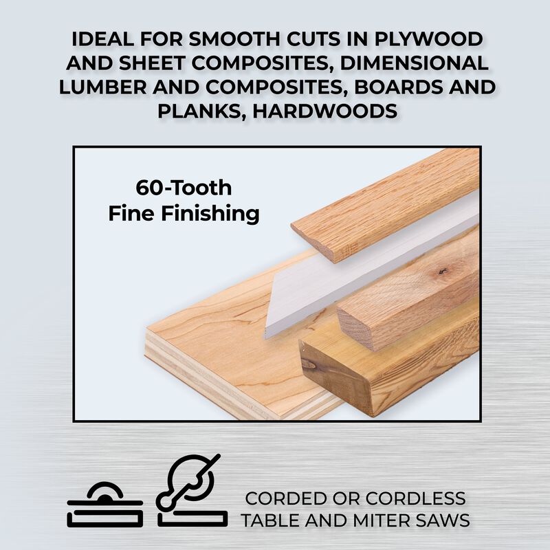 Kreg 10" SureCut&trade; Fine Finishing 60-Tooth Saw Blade, , hi-res