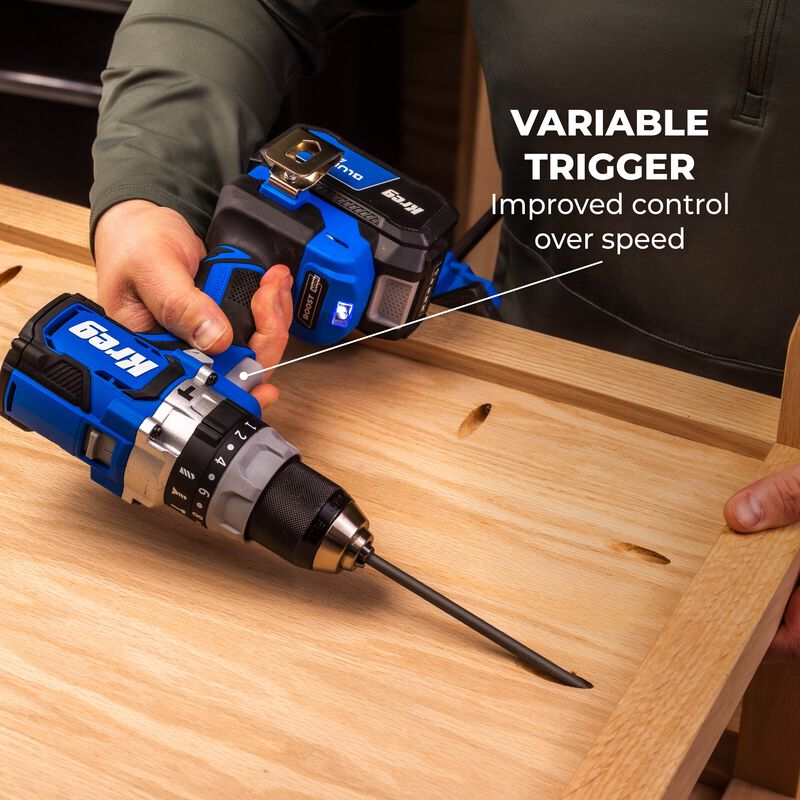 Kreg 20V Ionic Drive&trade; 1/2" High Speed Hammer Drill Kit, , hi-res