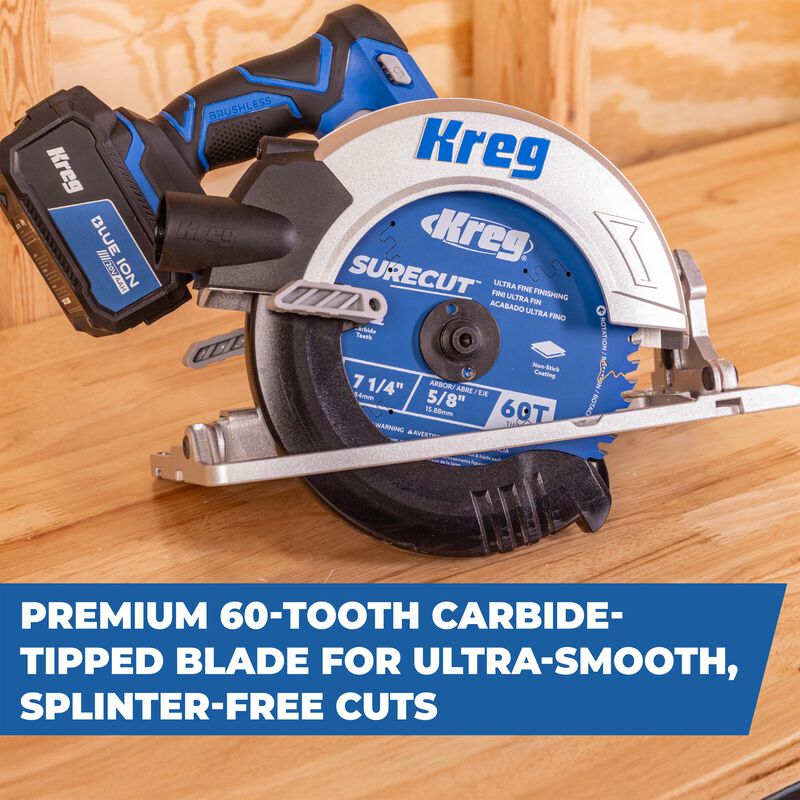 Kreg 7 1/4" SureCut&trade; Ultra Fine Finishing 60-Tooth Saw Blade, , hi-res