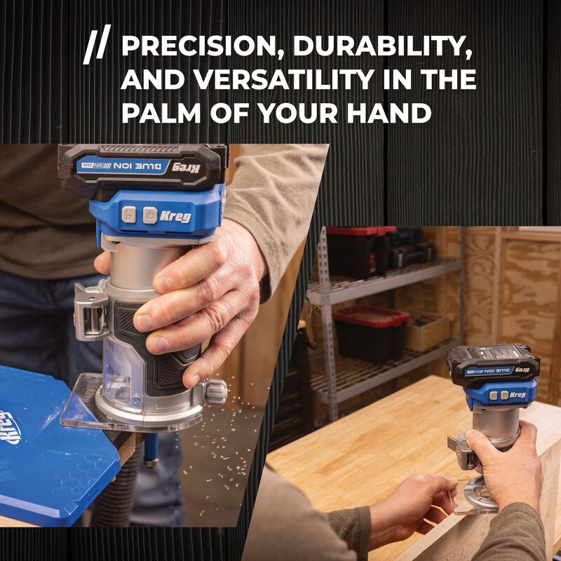 Kreg 20V Ionic Drive™ 1/4" Trim Router Kit, , hi-res
