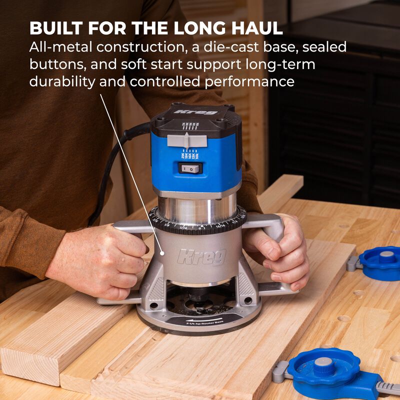 Kreg 3 14 HP SureSpeed FixedBase Router  hires