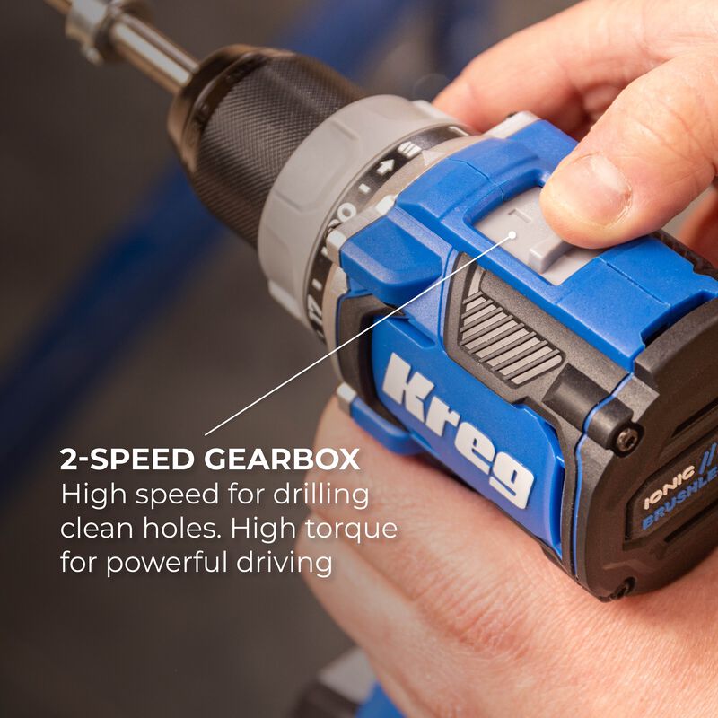 Kreg&reg; Pocket-Hole Jig 520PRO + 20V Ionic Drive&trade; 1/2" Compact Drill Project Kit, , hi-res