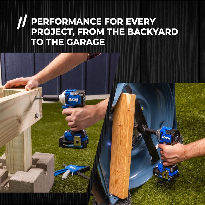 Kreg 20V Ionic Drive&trade; 3/8" Compact Impact Wrench Kit, , hi-res