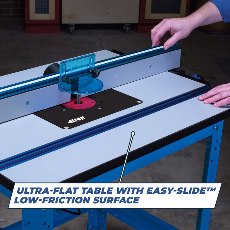 Table de défonçage avec de toupie de précision - KREG PRS1045
