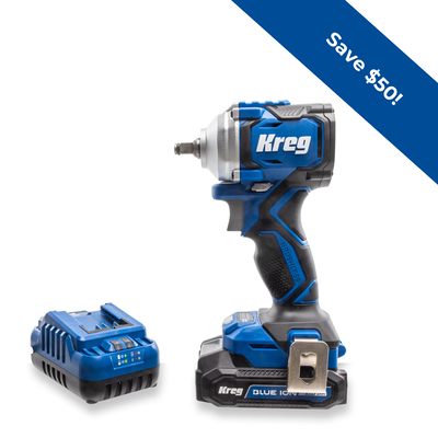 Kreg 20V Ionic Drive&trade; 3/8" Compact Impact Wrench Kit