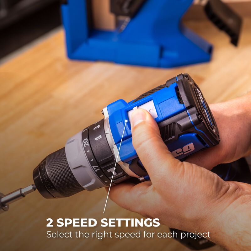 Kreg 20V Ionic Drive&trade; 1/2" Compact Hammer Drill Kit, , hi-res
