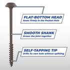 2 1/2&rdquo; XL Pocket-Hole Screws - 125 ct., , hi-res