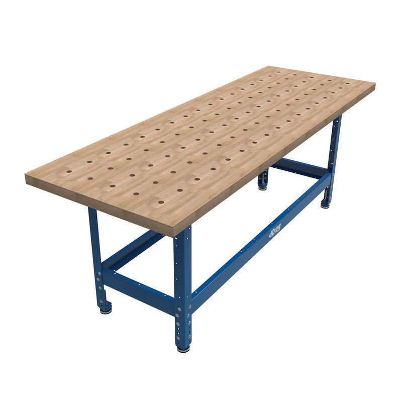 Universal Bench with Hardwood Top 24 x 68 with Dog Holes  hires