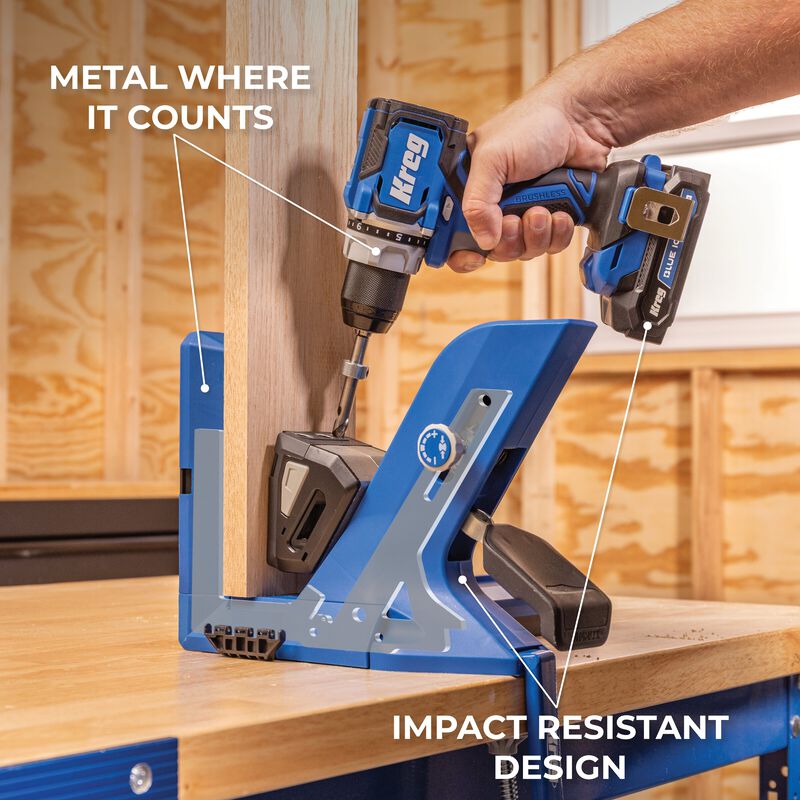 Kreg® Pocket-Hole Jig 720PRO + 20V Ionic Drive™ 1/2" Compact Drill Project Kit, , hi-res