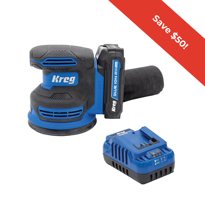 Kreg 20V Ionic Drive™ 5" Random Orbit Sander Kit,  Kreg 20V Ionic Drive™ 5" Random Orbit Sander Kit