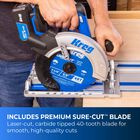 Kreg Adaptive Cutting System Accu-Cut&trade; + Ionic Drive&trade; 7 1/4" Circular Saw Project Kit, , hi-res