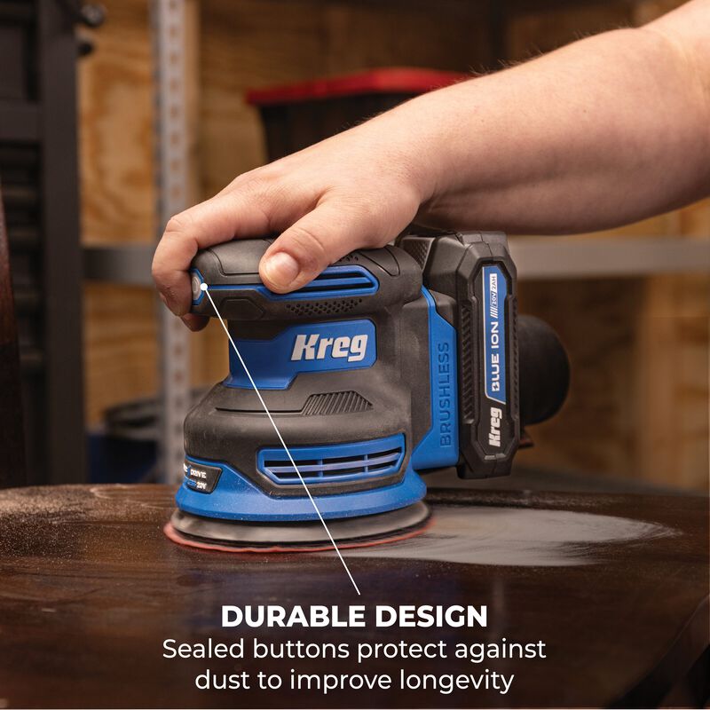 Kreg 20V Ionic Drive™ 5" Random Orbit Sander Kit, , hi-res