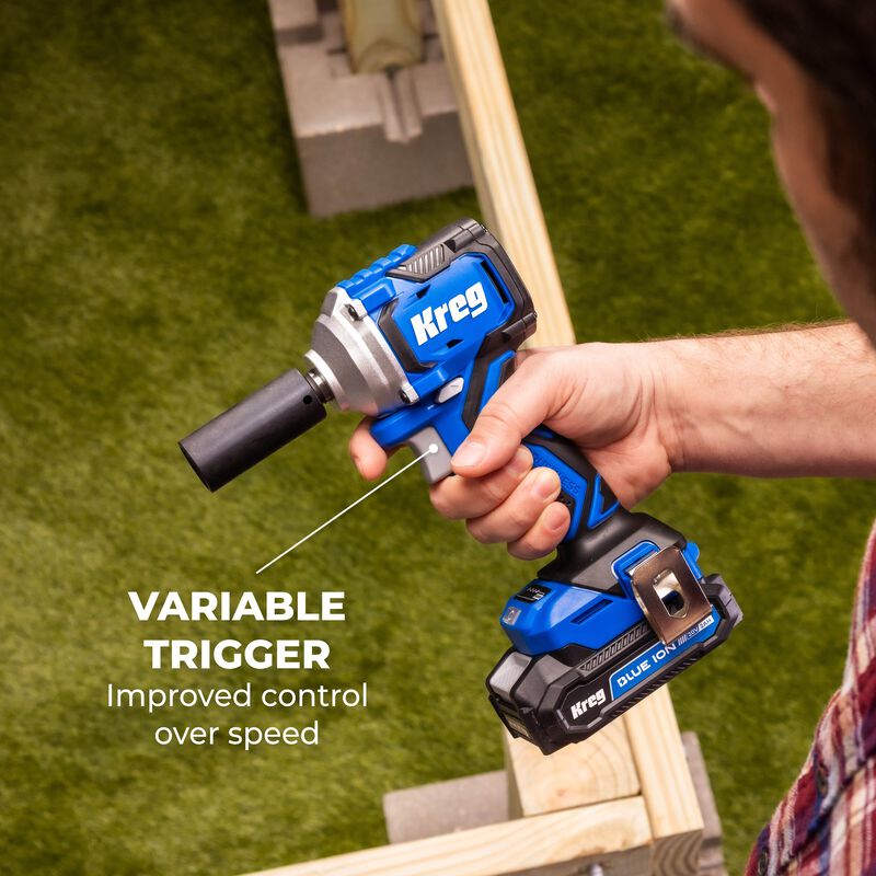 Kreg 20V Ionic Drive&trade; 3/8" Compact Impact Wrench (Tool Only), , hi-res