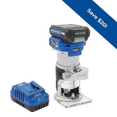 Kreg 20V Ionic Drive&trade; 1/4" Trim Router Kit