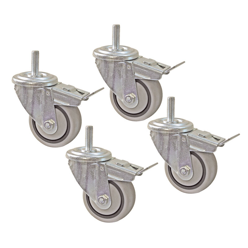 3" Dual-Locking Casters, , hi-res