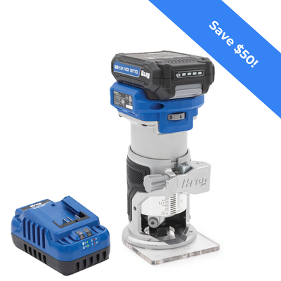 Kreg 20V Ionic Drive™ 1/4" Trim Router Kit,  Kreg 20V Ionic Drive™ 1/4" Trim Router Kit