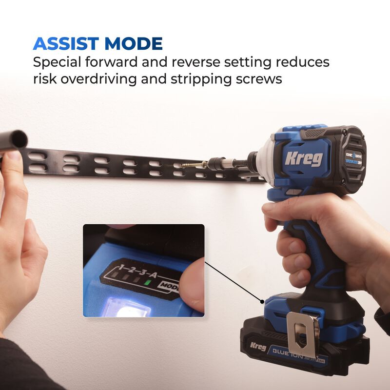 Kreg 20V Ionic Drive™ 1/4" Compact Impact Driver (Tool Only), , hi-res