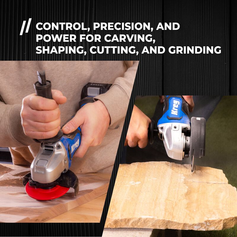 Kreg 20V Ionic Drive&trade; 4 1/2"- 5" Angle Grinder (Tool Only), , hi-res