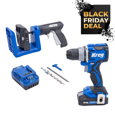 Kreg® Pocket-Hole Jig 520PRO + 20V Ionic Drive™ 1/2" Compact Drill Project Kit