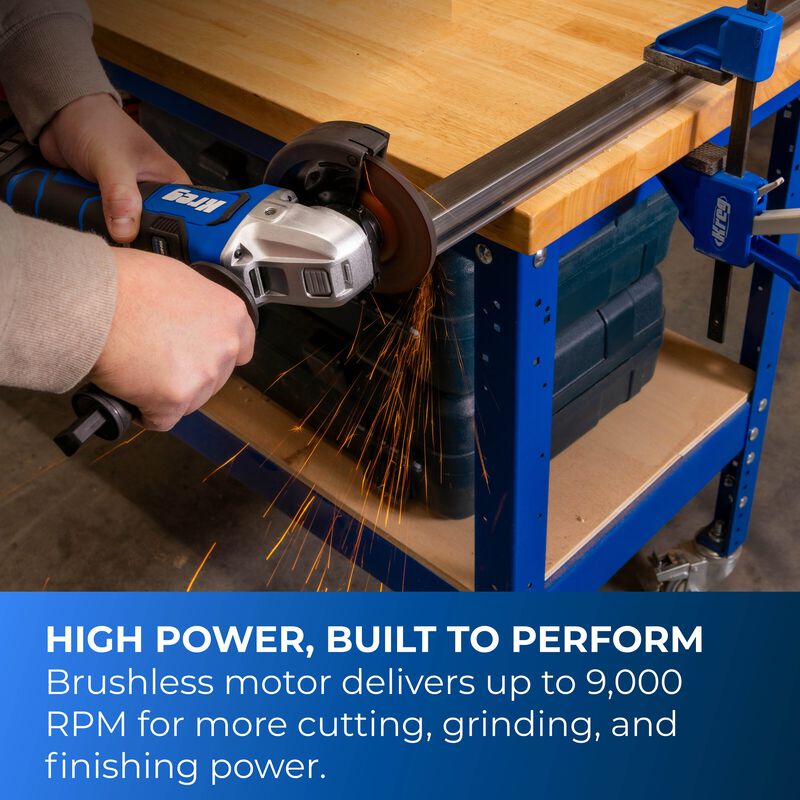 Kreg 20V Ionic Drive&trade; 4 1/2" - 5" Angle Grinder Kit, , hi-res