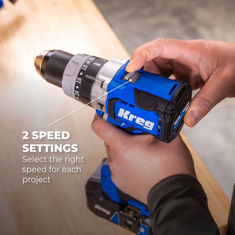 Kreg 20V Ionic Drive&trade; 1/2" High Speed Hammer Drill Kit, , hi-res