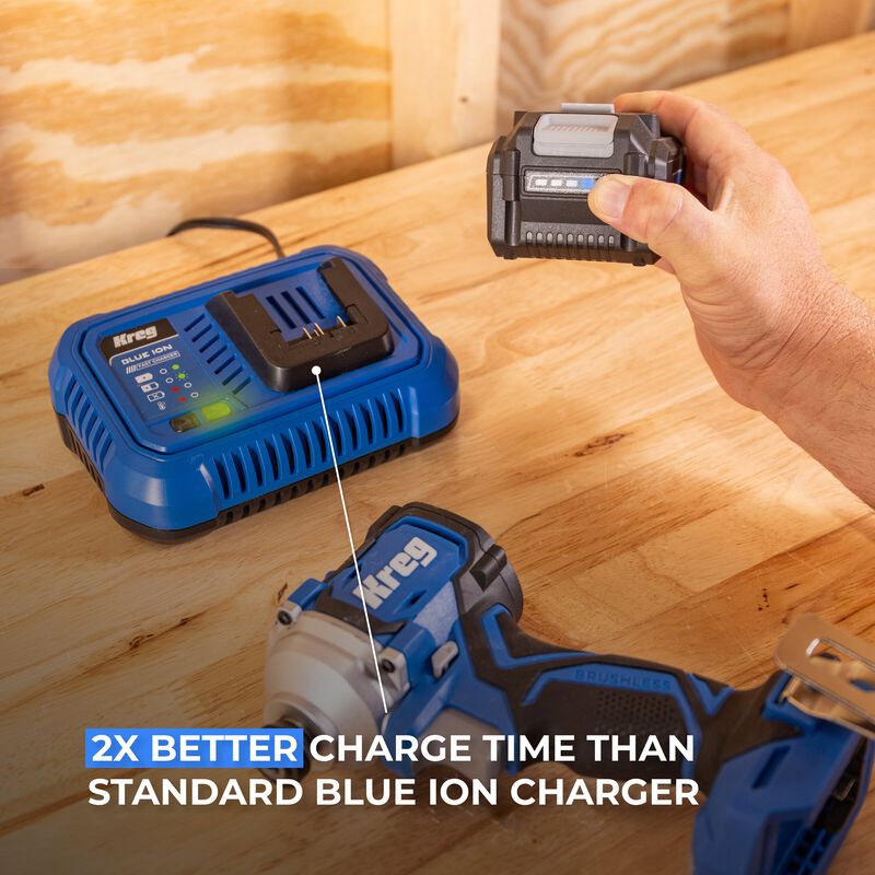 Kreg 20V Blue Ion Battery  Charger Project Bundle  hires
