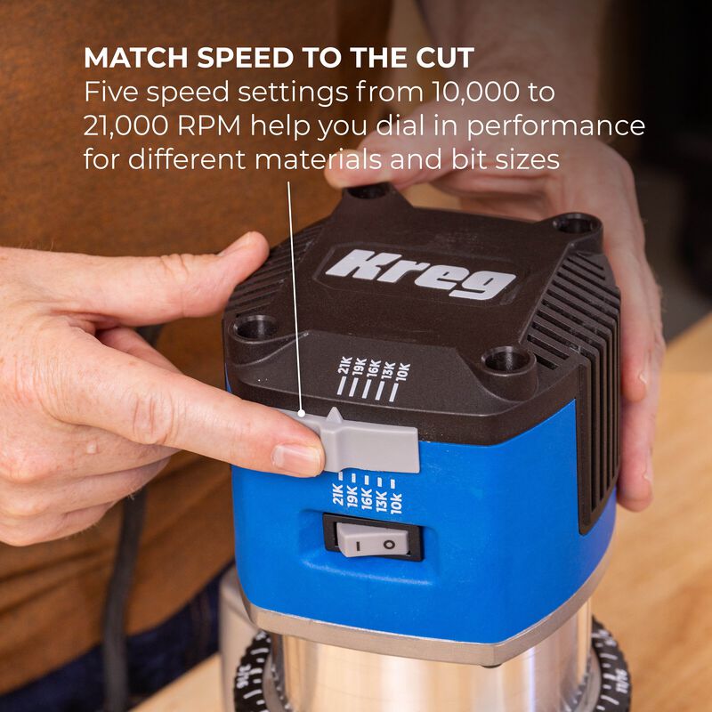 Kreg 3 14 HP SureSpeed FixedBase Router  hires
