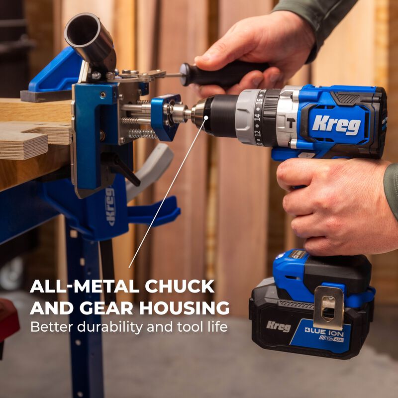 Kreg 20V Ionic Drive&trade; 1/2" High Speed Hammer Drill (Tool Only), , hi-res
